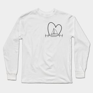 Sailing - Heart & Sailboat - Light Prods Long Sleeve T-Shirt